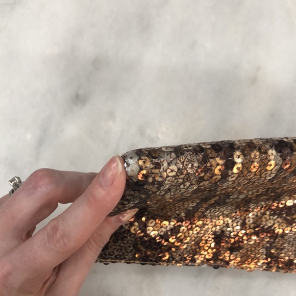 BCBGeneration Snake Print Sequin Clutch - Picture 5 of 9